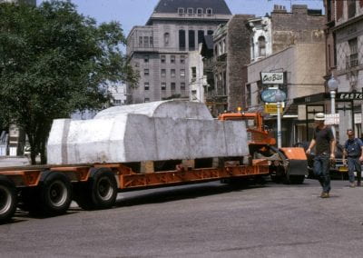 Transportation of Concrete Traffic to the University of Chicago, June 1970. Collection of the Museum of Contemporary Art Chicago Library and Archives. Photo © MCA Chicago. (6 of 8)